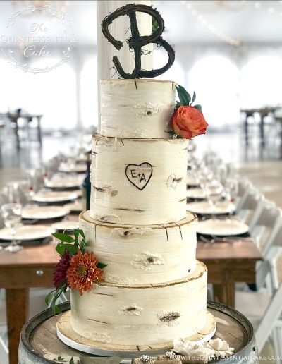 TQC Birch Tree Wedding Cake | The Quintessential Cake | Chicago | Luxury Wedding Cakes | Emerson Creek Pottery & Tea Room