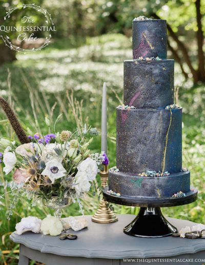 Galaxy Themed Cake | The Quintessential Cake | Chicago | Luxury Wedding Cakes | Hyatt Lodge
